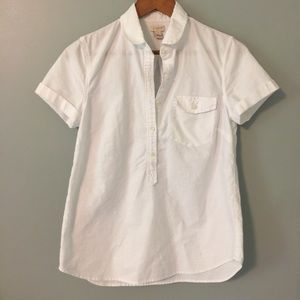 White popover blouse